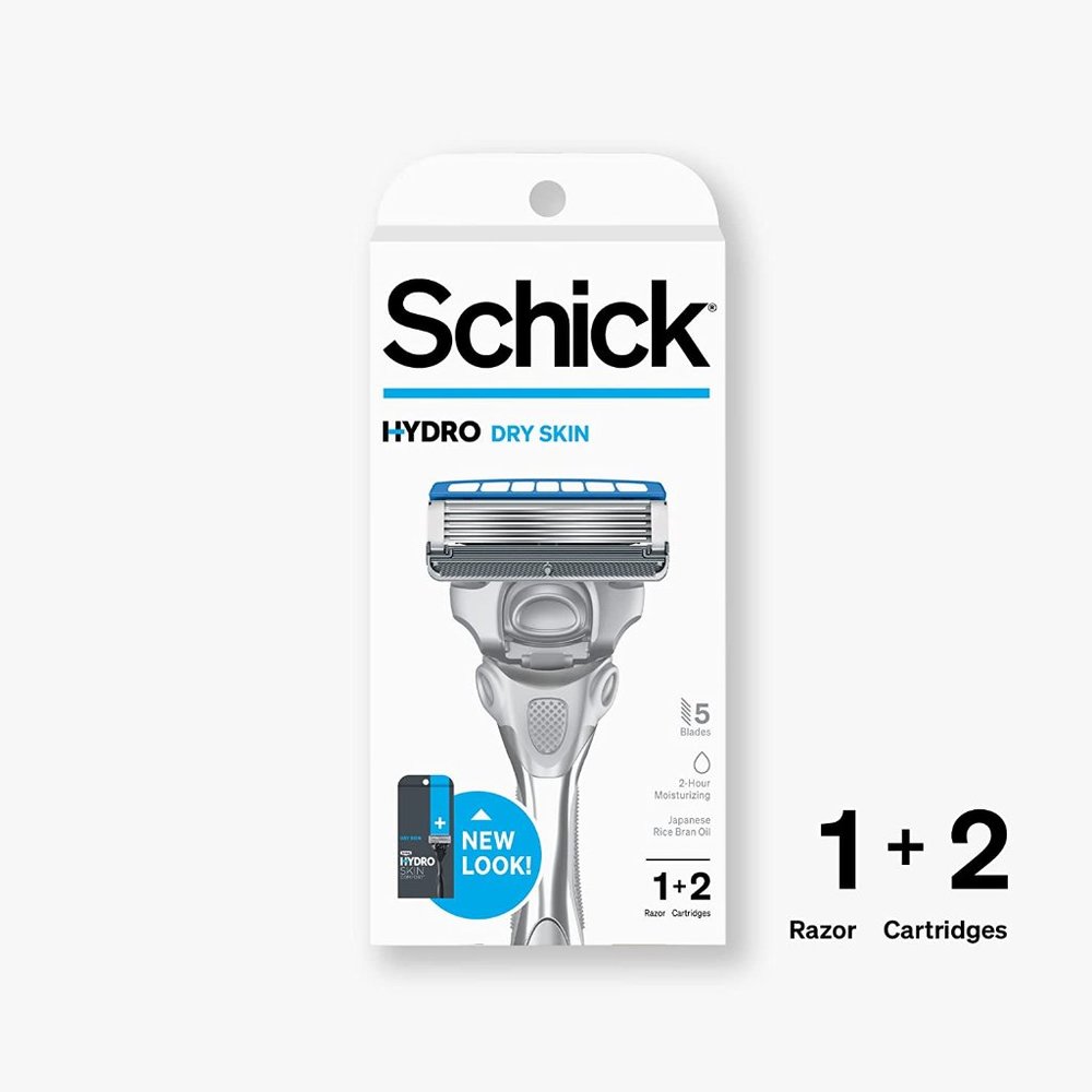 Schick Hydro 5 Sense Hydrate Razor with Shock Absorb Technology , 1 Handle 2 Cs